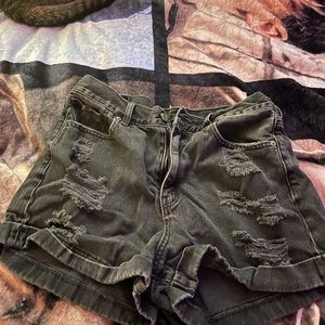 black denim shorts. size 8.